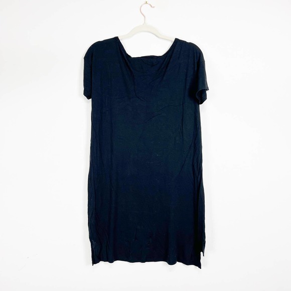 T Alexander Wang Black T-Shirt Dress scoop neck tshirt Size Medium - Picture 8 of 9